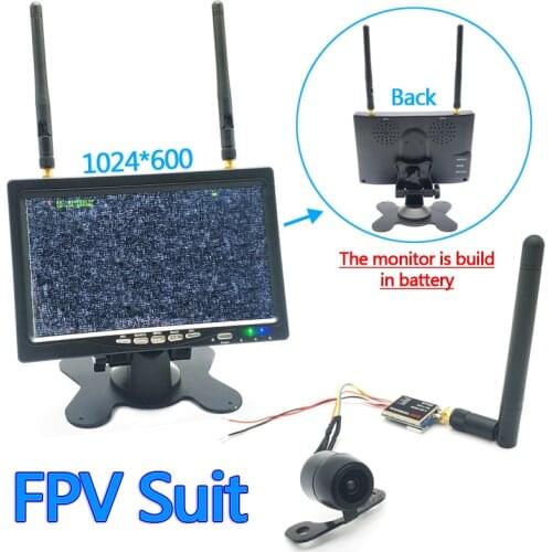 5.8G 40CH 7 Inch IPS FPV Monitor 1024x600 Build-in Battery with 600mw VTX transmitter and mini fpv camera for RC Car RC Boat