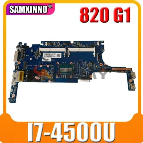 AKemy Laptop motherboard For HP EliteBook 720 820 G1 I7-4500U Mainboard 817920-601 817920-501 6050A2560501-M3-A02 SR16Z CPU