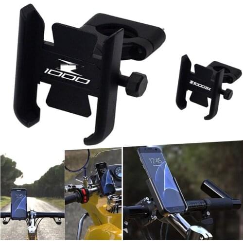 CNC Aluminum Handlebar Mobile Phone Holder For KASAWAKI Z1000 Z1000SX z1000 sx LOGO Motorcycle Accessories GPS Stand Bracket