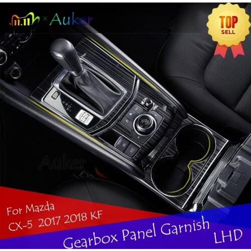 For Mazda CX-5 CX5 2017 -2021 KF LHD Car Console Gearbox Panel Trim Frame Cover Sticker Strips Garnish Decoration Car Stylin