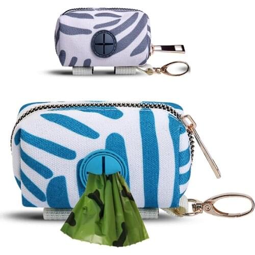 Dog Poop Bag Dispenser with Used Waste Bag Holder Carrier with Elastic Strap & Metal Carabiner Greatly for Dog Leash J2Y