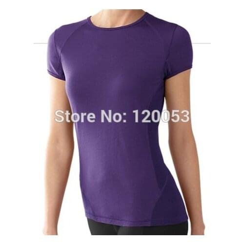 Factory Direct Offer 100% Australia Merino Wool Womens Short Sleeve T Shirt, Womens Merino Wool Shirt Baselayer