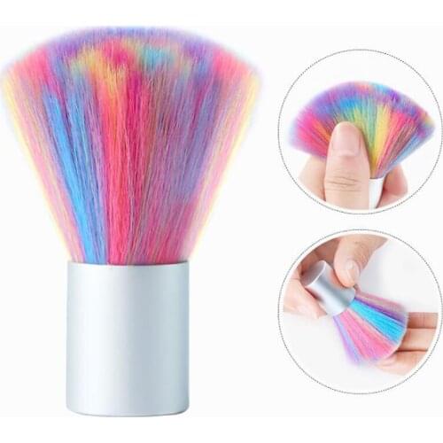 Colorful Soft Nail Art Dust Remover Powder Brush Cleaner for Acrylic and Makeup Powder Gel UV Nail Arts Dust Cleaner Brush