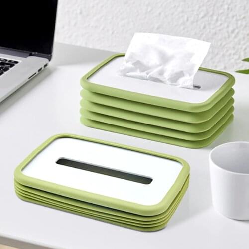 Creative Silicone Tissue Boxes Automatic Lifting Paper Tray Toilet Paper Holder Household Washable Boxes Kitchen Accessories
