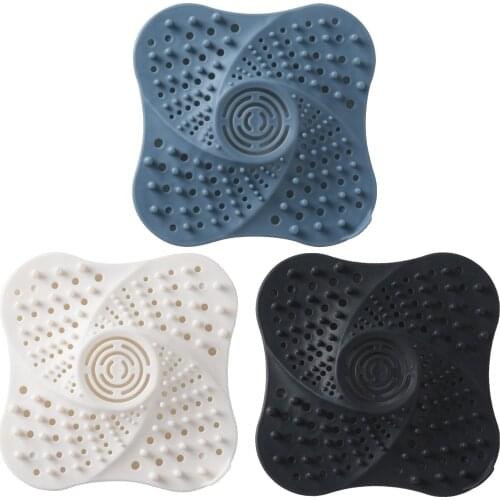 Square Shower Floor Drain Cover Anti-blocking Hair Catcher Hair Stopper Plug Trap Sink Strainer Filter Bathroom Kitchen Accs