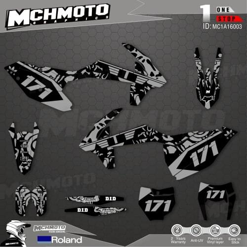 MCHMFG Customized Team Graphics Backgrounds Decals Custom Stickers For17-19EXC 16-18SX-F