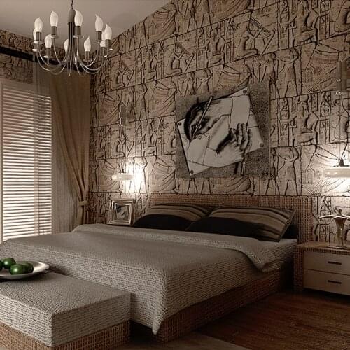 9.5m waterproof PVC vintage egyptian stone wallpaper wallpaper for bedroom living room office kitchen wall papers home decor