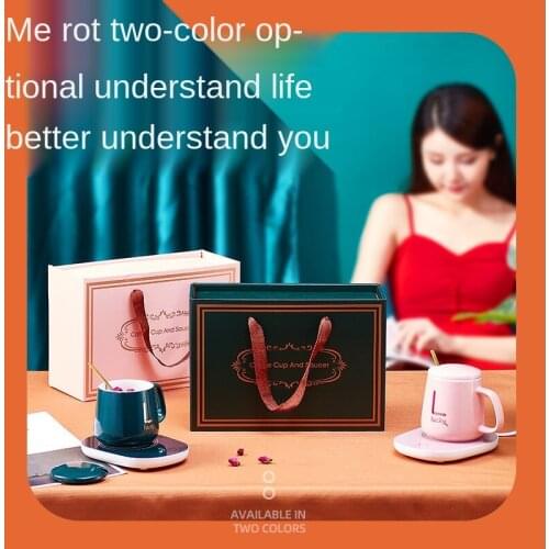 Warm Cup Gift Set 55 Degrees Smart Thermal Cup Pad Home Dormitory Heat Preservation Heating Milk Coffee Artifact