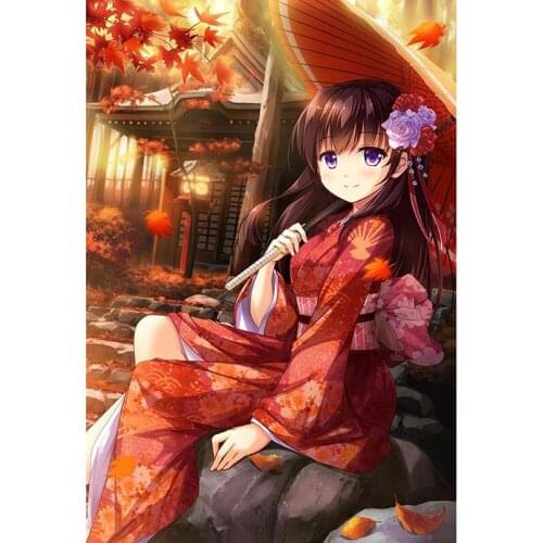 Full Diamond Embroidery Mosaic Anime Girl 5D Cross Stitch Full Drill Diamond Painting DIY Sticker Decor Paintings