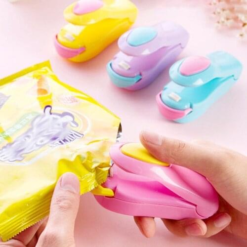 Mini Portable Food Sealer Snack Bag Clip Hot Sealer Candy Blend Color Home Kitchen Store Electric Appliances Tools Small Items