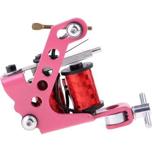 Pink Machine Body Art Liner Shader 10 Wraps Coil Tattooing Supply