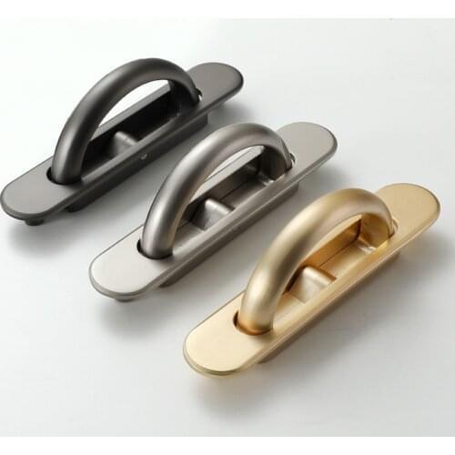 JD Tatami hidden handle Japanese style drawer wardrobe modern black cabinet door built-in cabinet door handle