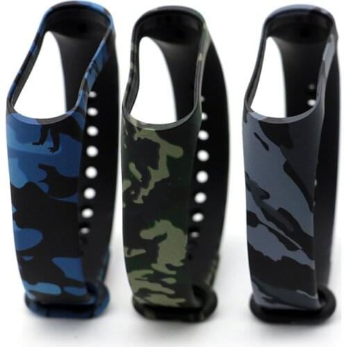 For Xiaomi MI Band 4 Smart Bracelet Replace Silicone Wrist Band Smart Bracelet Accessories Camouflage Bracelet Band