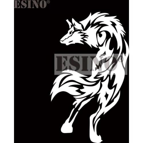 Car Styling Funny Wolf PVC 3D Carving Waterproof Auto Decal Cartoon Car Sticker Bumper Body Decal Creative Pattern Vinyl