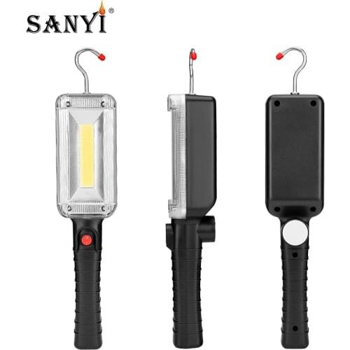COB Flashlight 1 Mode LED COB Work Light Automobile Inspection Lamp Hand Torch Car Reparing Working Lantern With Magnet Hook