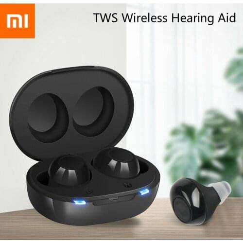 Xiaomi Aid Sound Amplifier TWS Wireless Hearing Aid Rechargeable Mini Ear Aids Sound Amplifiers Adjustable For Elderly Care Deaf