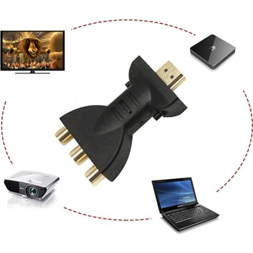 VGA To RCA Connecter Converter Male VGA To 3 RCA RGB Video Female To HD 15-Pin VGA Style Component Video Jack Adapter Plug