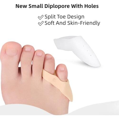 2pieces=1pair Toe Straightener Separator With Holes Foot Care Pads Orthopedic Tools Thumb Hallux Valgus Bunion Corrector