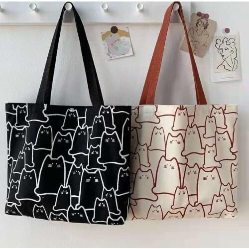 Women Top-handle Bags Bag 2021 New Shoulder Canvas Bag Summer Portable Schoolbag Schoolbag Bolso Mujer Handbags