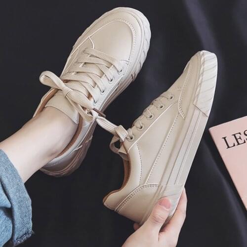 Ladies leather sneakers unisex school students fashion white shoes girls comfortable sneakers 2021 new womens vulcanized shoes
