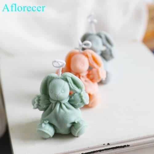 3D Cartoon Rabbit Soap Mold Cake Decorating Tools 3d Easter Buuny Candle Moulds Soap Making Tools