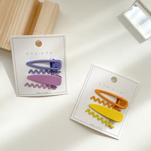 4 Pcs/set Sweet Colorful Women Girls Hair Clips 2021 Fashion Hair Pins Cute Hair Accessories Barrettes Hairpins Headwear