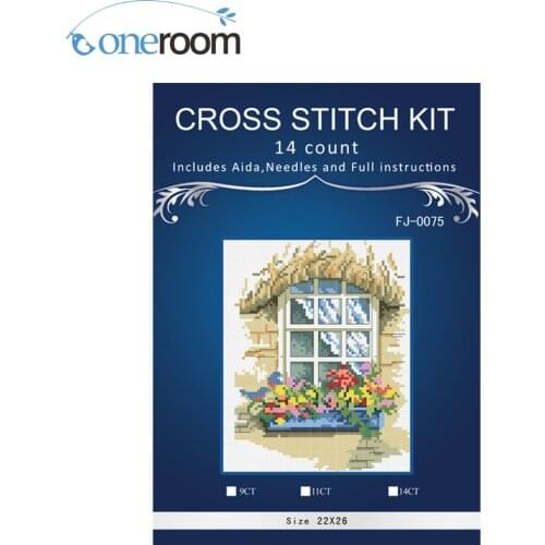 4CT yzxinyuan white aida pack free delivery Top Quality counted cross stitch kit Similar DIM Window outside dmc FJ-0075