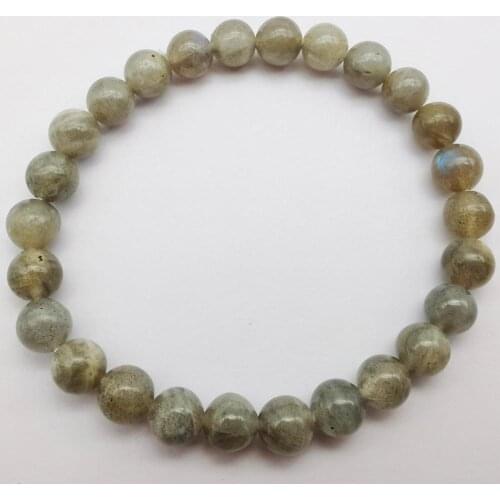 8MM Labradorite Round Beads GEM Bracelet Bangle Stretch 8 Inch Jewelry For Gift G566