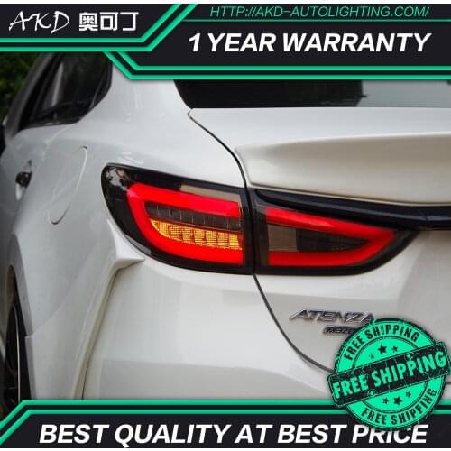 AKD tuning cars Tail lights For Mazda 6 Mazda6 Atenza Taillights LED DRL Running lights Fog lights angel eyes Rear parking light