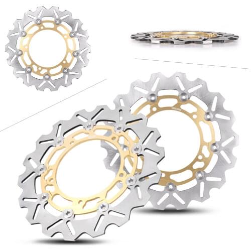 For Yamaha FZ6 FAZER S2 / XJ6 DIVERSION ABS F /YZF R6 /MT-03 /MT-09 TRACER ABS Motorcycle Brake Discs Rotors Gold 2PCS