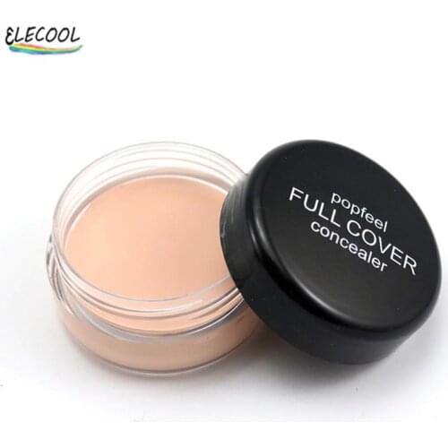 ELECOOL Concealer Foundation Cream Ultra-long-lasting Acne Marks Cover Spot Acne Cement Moisturizing Face Waterproof Makeup Tool