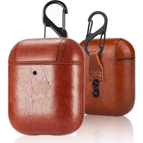 Earphones Case For Apple AirPods 1 2 Luxury PU Leather Protective Cover Skin Coque For Airpods Case fundas Bags