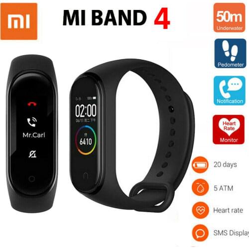 Global Version Xiaomi Mi Band 4 Smart Wristband Bracelet With Color AMOLED Screen And 5ATM