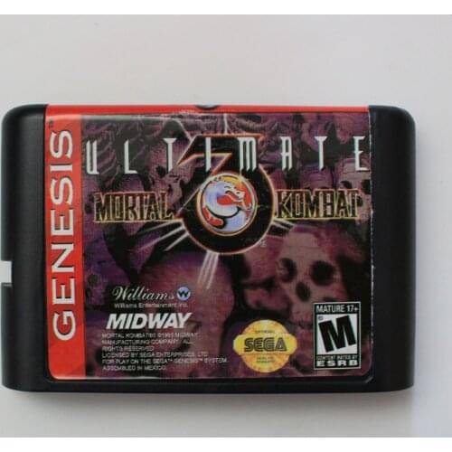 Mortal Kombat 3 Ultimate 16 Bit MD Game Card For Sega Mega Drive For Genesis