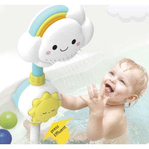 Bath Toys for Kids Baby Water Game Clouds Model Faucet Shower Water Spray Toy For Children Squirting Sprinkler Bathroom Baby Toy