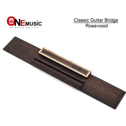 Classic Guitar Rosewood Bridge Slotted for 6 String Classical Guitar 185mm x 30mm