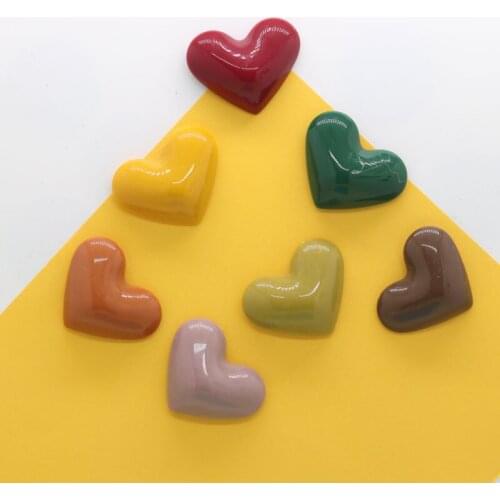 30mm fridge magnet resin heart colorful red blue green kitchen decoration magnetic sticker whiteboard paper fixer kids like