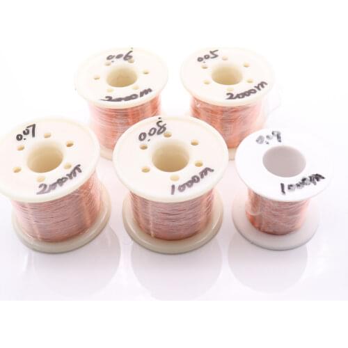 0.05mm 0.06mm 0.07mm 2000m 0.08mm 0.09mm 1000m Copper Wire Polyurethane Enameled Wire Qa-1-155 0.05 0.06 Mm X 2000 Meters/pc
