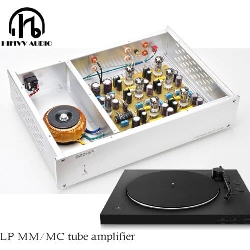 Hifi MM MC tube amplifier LP Vinyl player for Turntable Record Player Gramophone Copy D. klimo electronic tube MC MM player amp