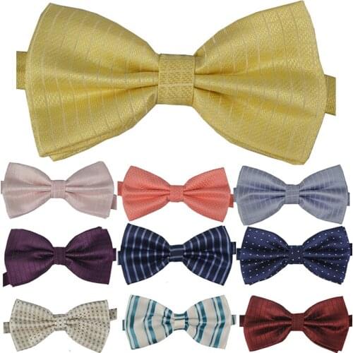 Free Shipping NEW Arrival Classic Striped Bowtie Fashion Neckwear Adjustable Men Wedding Bow Tie Polyester Bowties for man