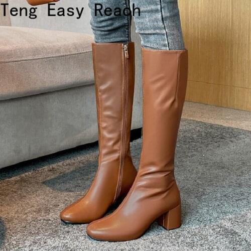 2021 Autumn And Winter New Knight Boots Womens High Boots High Boots Fashion For Women Winter Boots Black beige brown Boots