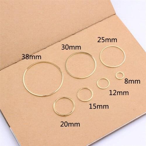Sale 10pcs/pack Gold Slivery Rings for DIY Earrings Making Round Circle Earring Pendant Jewelry Accessories Findings