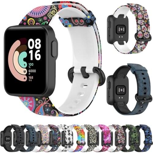For XiaoMi Mi Watch Lite Strap / Redmi Watch Camouflage Print Quick release Band Silicone Watchbands Sport Bracelet ремешок