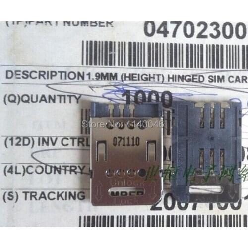 Sim Cards & Accessories original brand for MO-LEX connector socket 2.54 spacing of 6pin SIM gets stuck flip phone 47023-0001