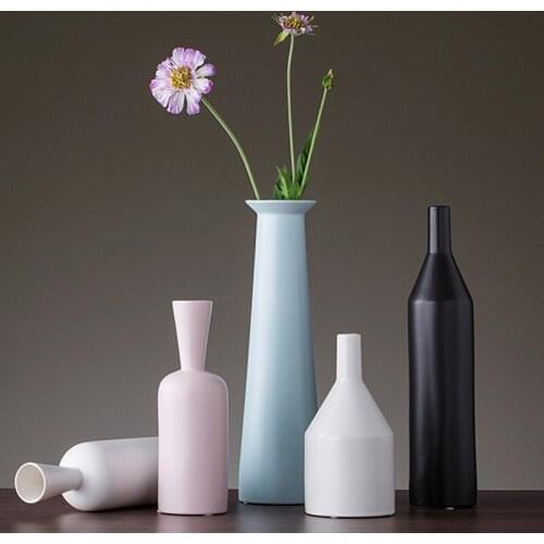 Modern minimali Ceramic Vase Scandinavian home decoration dried flower vase Tabletop Arts and Crafts Home wedding decoration