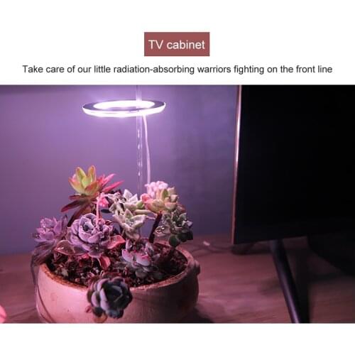 LED USB Three RingGrow Light Full Spectrum Phytolamps Indoor Plant Seedlings Flowers Succulet Ring Light Grow Box DC5V