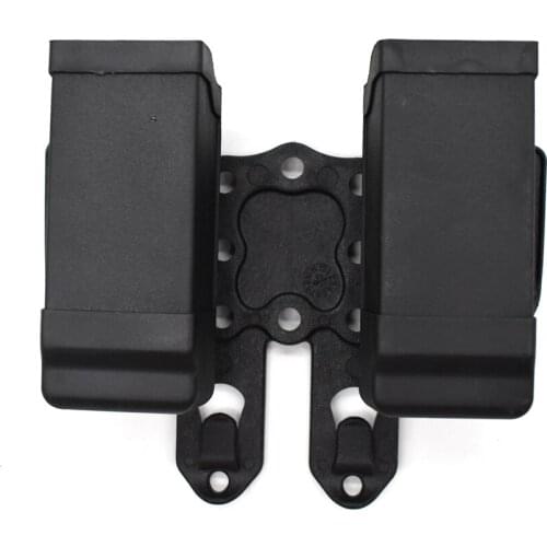 Tactical Double Molle Magazine Pouch Holster For Glock 17 19 Beretta Mm .45 Caliber Pistol Mag Case With Molle Attachment Plate