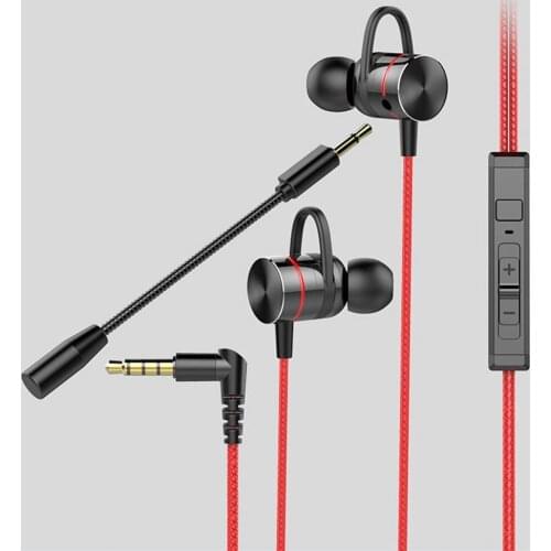 Universal 3.5mm Wired Earphone Headphones Waterproof In-Ear Earplug E-sports Gaming Earplugs Wired In-Ear Headset with Mic