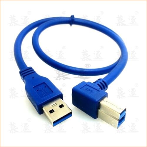 USB 3.0 A Male to Left Angle 90 Degree B Male AM/BM High Speed Printer Cable 0.6m 1m 1.8m 3m