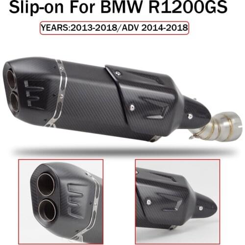 R1200GS ADV Advanture 2014-2018 Slip-on Exhaust Muffler Middle Link Pipe Escape Catalyst for R1200gs 2013-2018 ADV 2014-2018